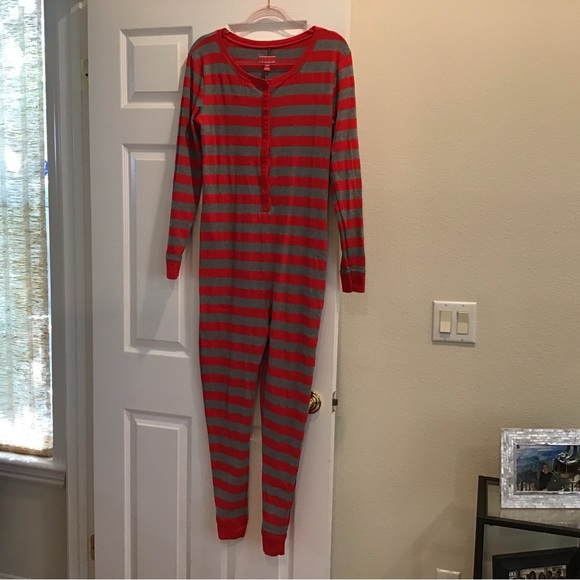 Target Other Mens One Piece Pajama By Target Size M Red And Gray 0